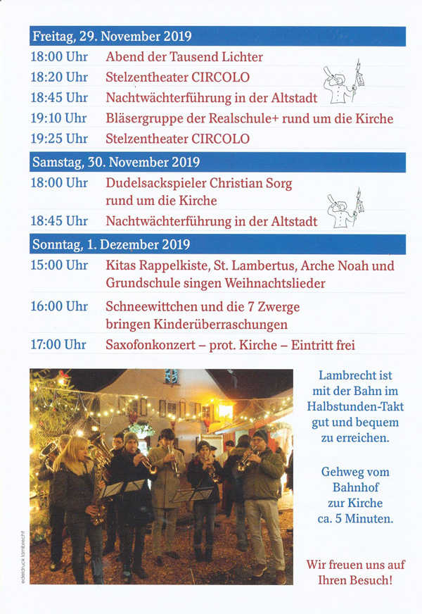 Märchenhafter Adventsmarkt in Lambrecht