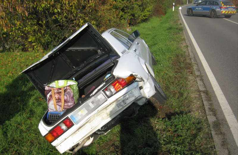 Fahrzeug einer Unfallbeteiligten (Foto: Polizei RLP)