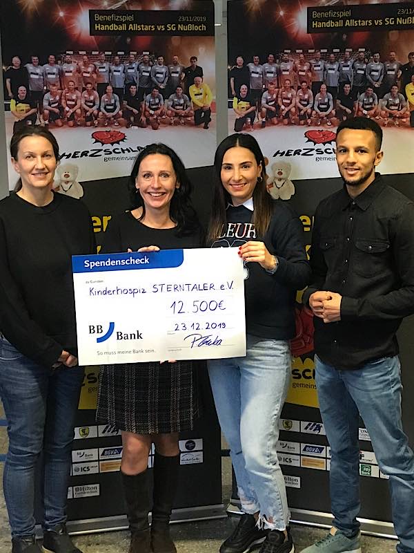 Anja Siegert (Herzschlag e.V.), Beate Däuwel, Kinderhospiz Sterntaler e.V., Pinar und Hamza Touba (Herzschlag e.V.) (Foto: Team Tokio Metropolregion Rhein-Neckar)