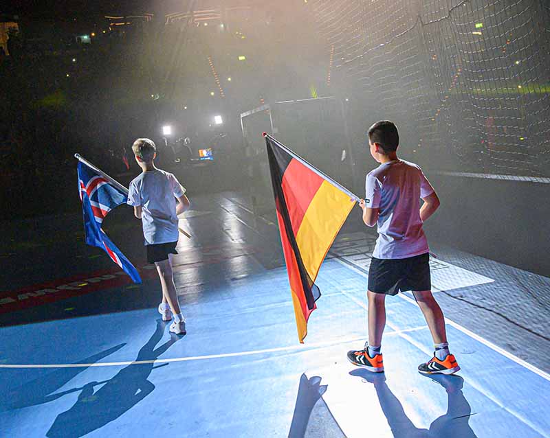 Mannheim Handball Nationalmannschaft Deutschland Island (Foto: Helmut Dell)