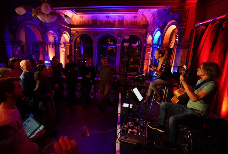 Neustadt Weinstraße Villa Böhm Treppenhauskonzert 2020 Sandie Wollasch Matthias Hautsch (Foto: Reinhard Schnell)