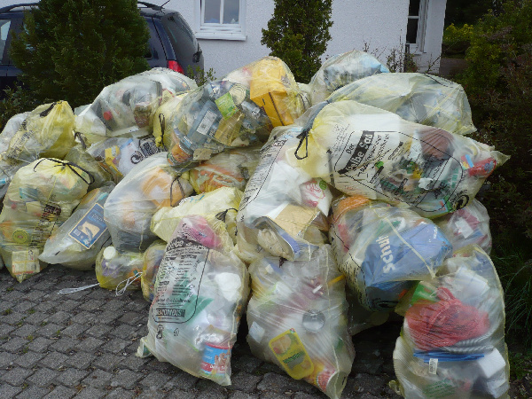 Warten auf die Müllabfuhr