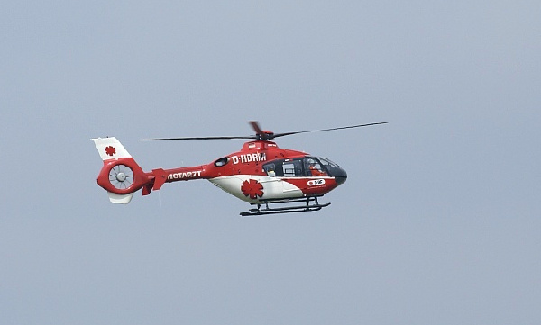 RTH-Einsatz bei einem Arbeitsunfall in Heidelberg