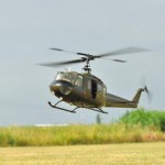 Erstmals in Haßloch zu bewundern: Ferngesteuerte Hubschrauber mit Turbinenantrieb, wie diese vorbildgetreue Bell UH-1D von Roger Oxe aus Egelsbach