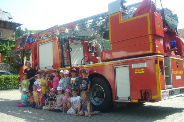 Brandschutzerziehung mit der Feuerwehr Lambrecht