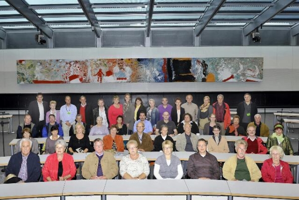 die Besuchergruppe im Reichstag
