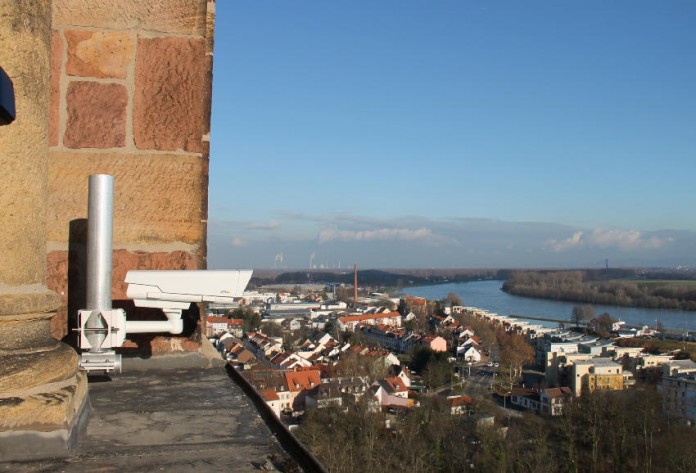 die am Dom montierte Kamera