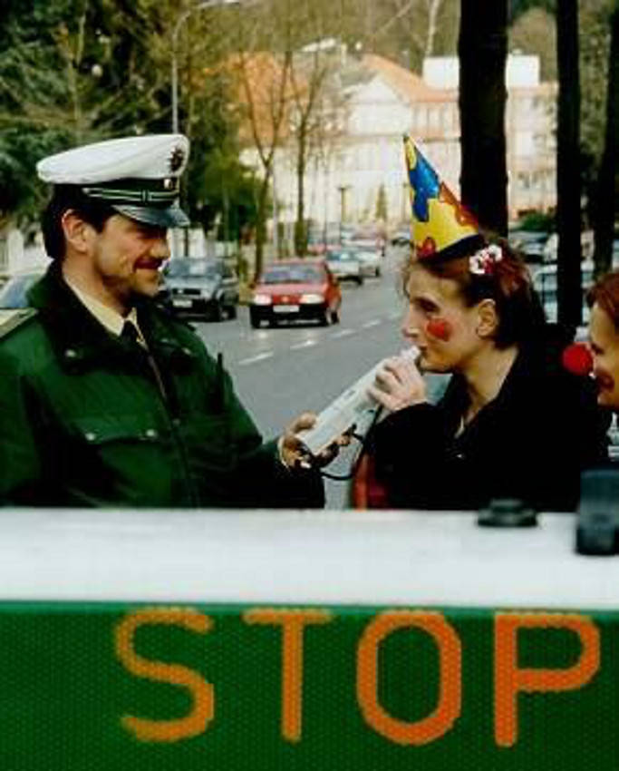 Symbolbild, Polizei, Alkoholkontrolle, Fasching