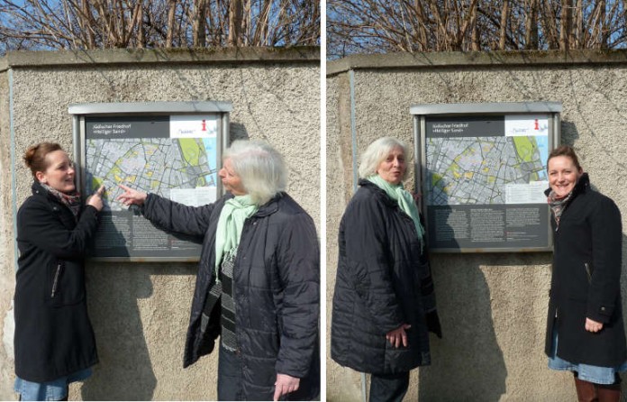 Sandra Kirchner, stellv. Leiterin Tourist Info und Gisela Neumeister, Vorsitzende der IWG (heller Schal)