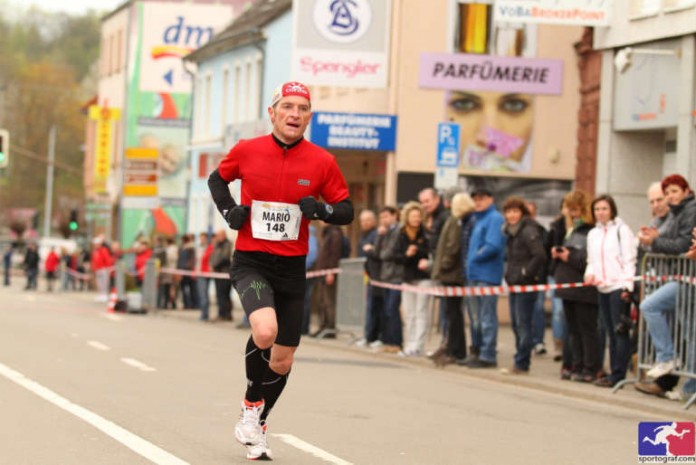 Mario Steiner während des Globus-Marathons