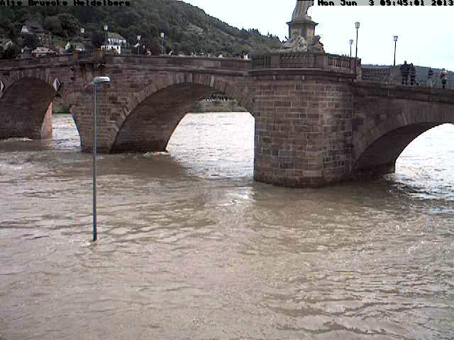 Land unter - Wie auf der Webcam heute Morgen 03.06. 09:55 Uhr zu sehen ist