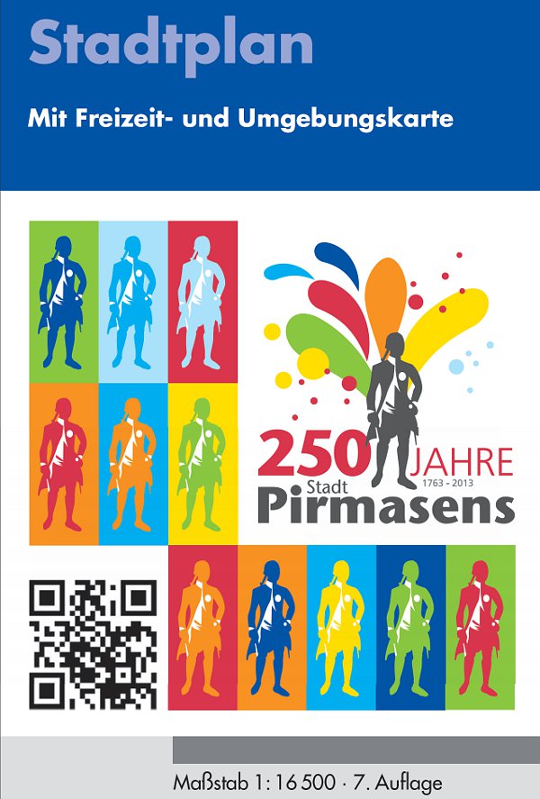 Der Taschenstadtplan für die Stadt Pirmasens.
