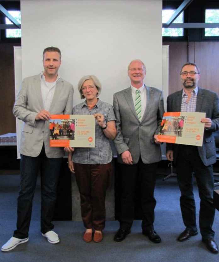 v.l.n.r. Alexander Pongracz, Lydia Müller, Beigeordneter Joachim Färber, Klaus Müller freuen sich auf den Sechsten Tag der Gesundheit