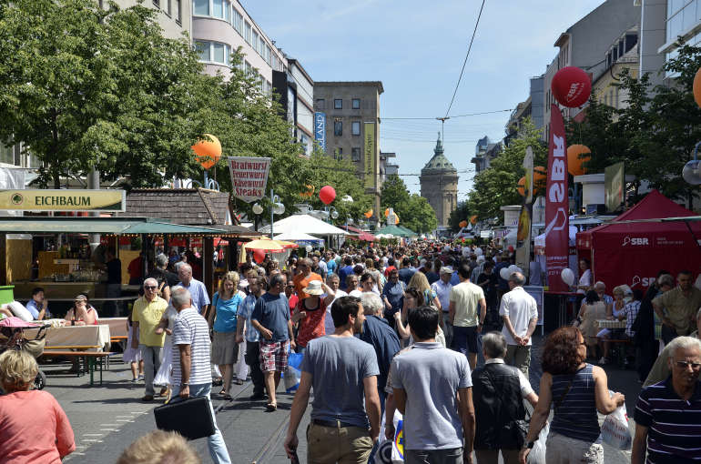 Die Festmeile des Mannheimer Stadtfests (Foto: Stadt Mannheim)
