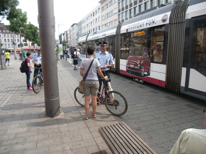 Fahrradkontrollaktion in Mannheim