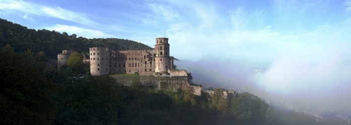 Luftansicht des Heidelberger Schloss
