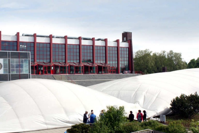 Aufbau Traglufthalle