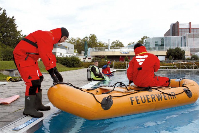 Ausbildungsgruppe der Berufsfeuerwehr „im Einsatz