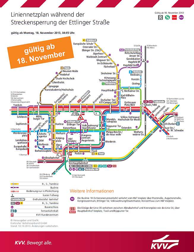Der Liniennetzplan ab 18.11.2013.