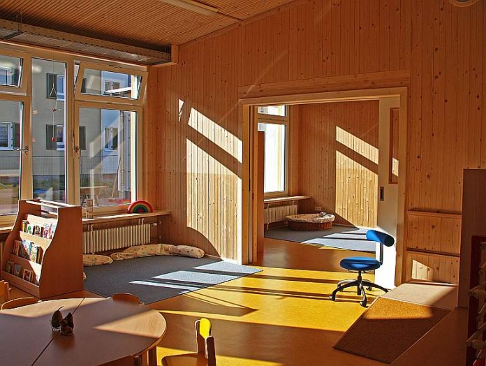 Blick in das neue Kinderhaus Ulmenweg