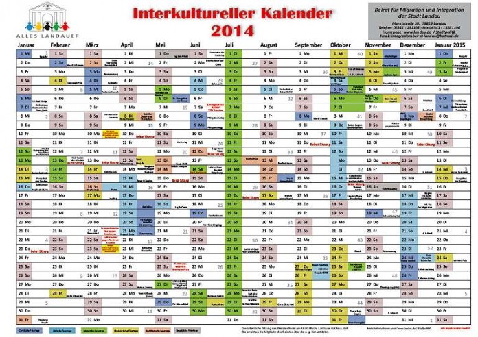 Interkultureller Kalender 2014