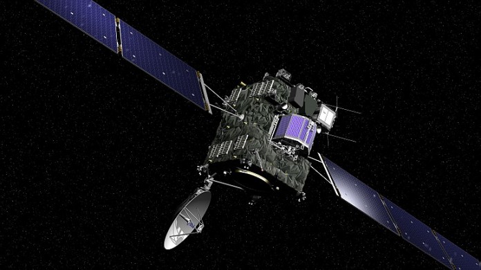 Insgesamt elf Instrumente auf dem Raumschiff "Rosetta" und zehn Experimente auf dem Lander "Philae", darunter mehrere mit Beteiligung des DLR, sollen bei der ersten nahen Begegnung mit einem Kometen die Daten sammeln.