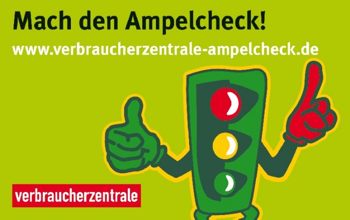 Der Internetauftritt www.ampelcheck.de der Verbraucherzentralen bietet einen Ampelrechner zum Bestimmen der Zucker-, Fett- und Salzgehalte von Lebensmitteln.