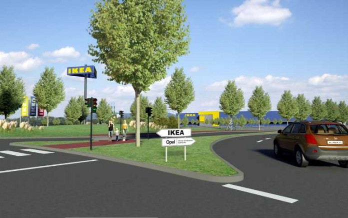 Computer Grafik: Das IKEA Einrichtungshaus in Kaiserslautern rückt in greifbare Nähe