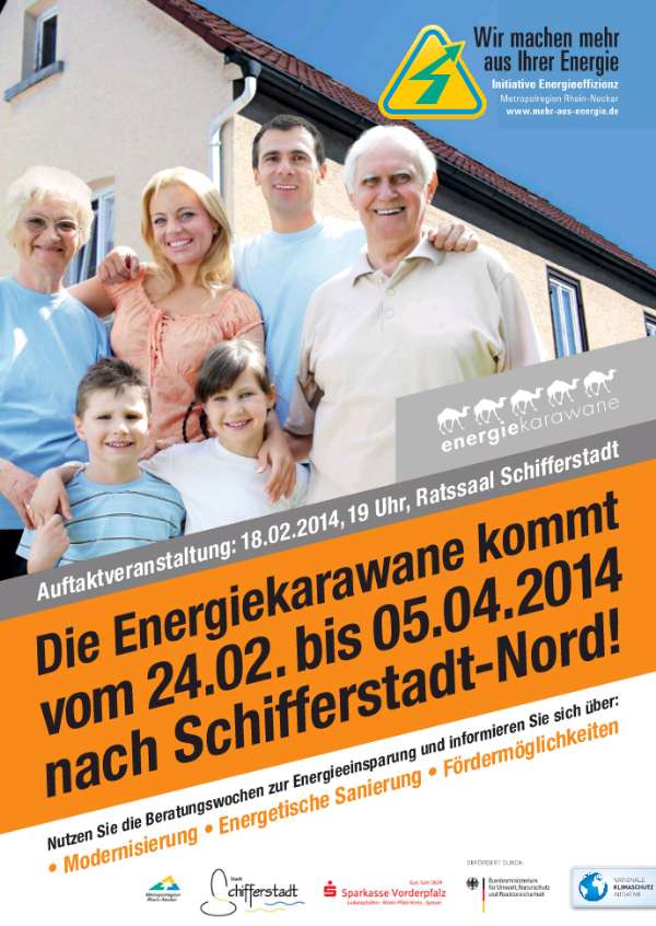 Die Energiekarawane zieht vom 24.02.2014 bis zum 05.04.2014 durch ein ausgewähltes Gebiet.