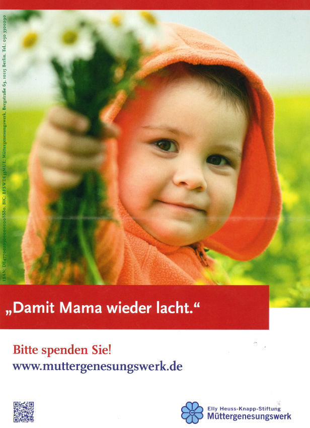 Plakat "Damit Mama wieder lacht".