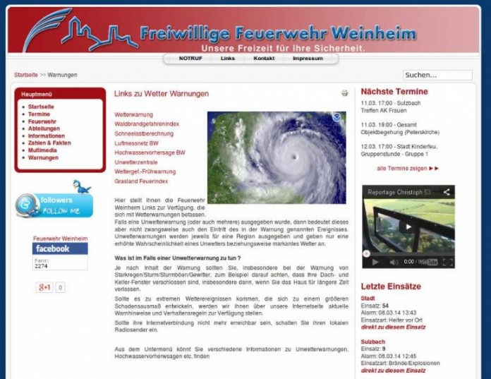 Hier gibt die Feuerwehr Weinheim aktuelle Tipps zum Thema