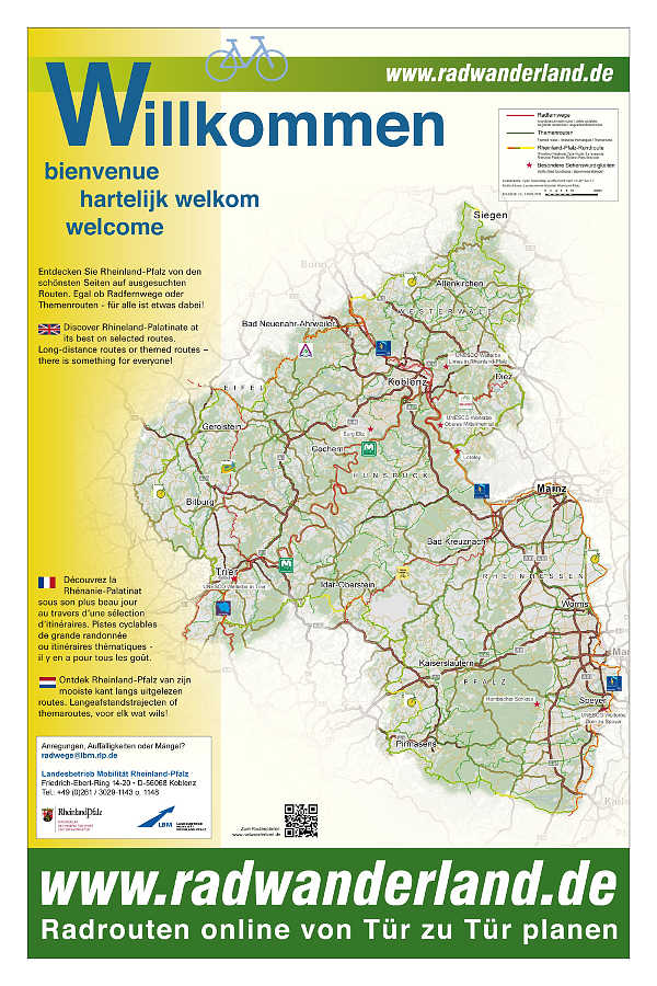 In Rheinland-Pfalz wurden Begrüßungstafeln aufgestellt, um über das Angebot zu informieren.