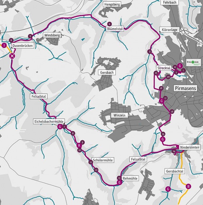 Wegführung Dynamikum-Radweg
