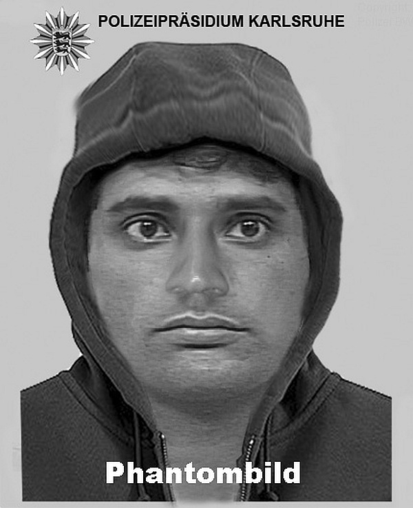 Phantombild des mutmaßlichen Täters.