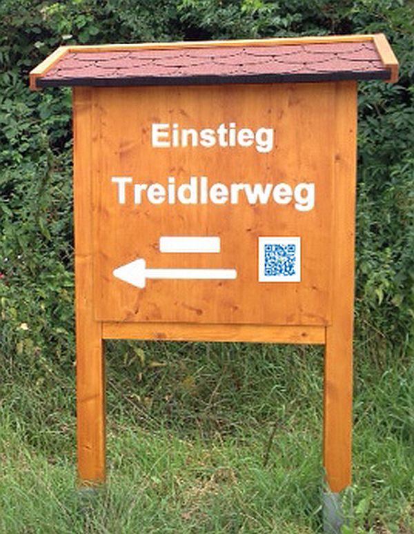 Die neue Einstiegstafel zum „Treidlerweg“.