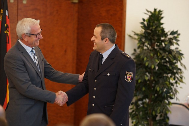 Polizeipräsident Jürgen Schmitt und Polizeioberrat Klaus Sommer (Foto: Holger Knecht)