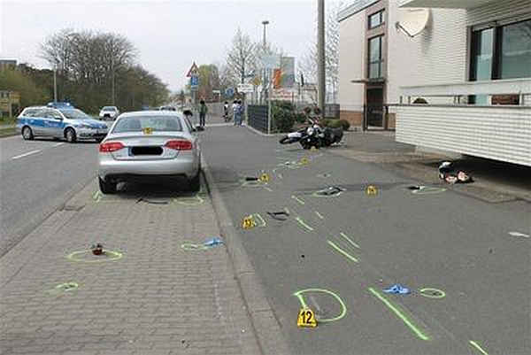 Der Motorradfahrer wurde schwer verletzt