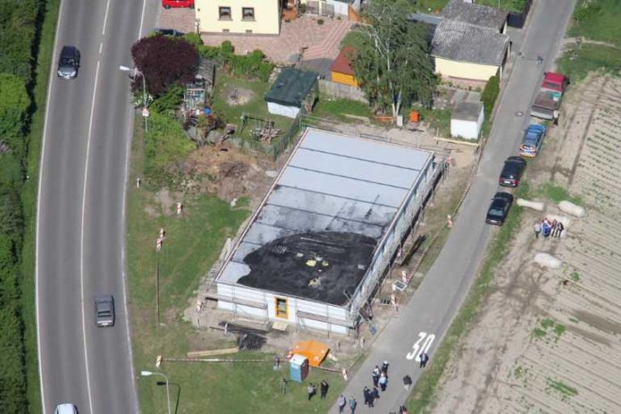 Luftbild vom Polizeihubschrauber
