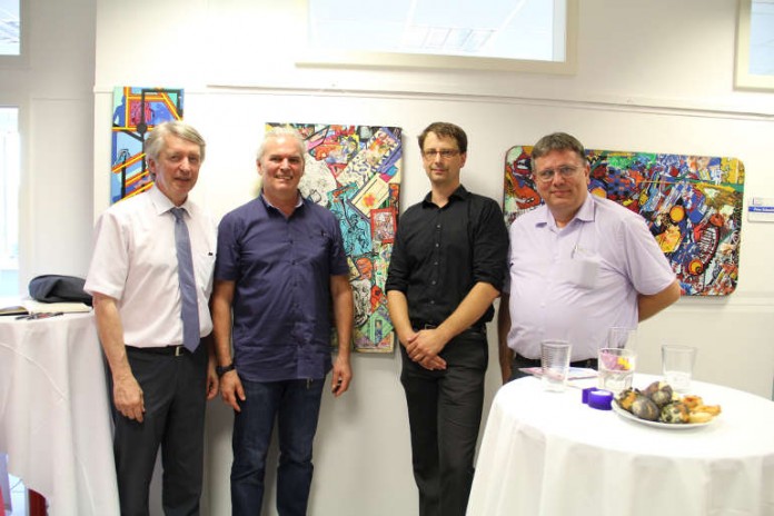 Johann W. Wagner, 1. Vorsitzender DVM; Bernd Bung, Fachlicher Leiter DVM; Philip Gerber, Geschäftsführer DVM; Raymond Fojkar, Stadtrat