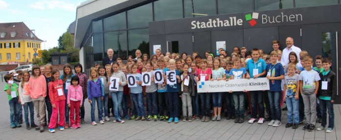 Die Teilnehmer der 4. Kinderhochschule Medizin der Neckar-Odenwald-Kliniken in Buchen