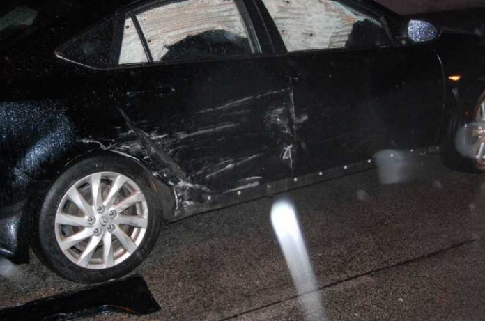 Einer der beteiligten Unfall-PKWs