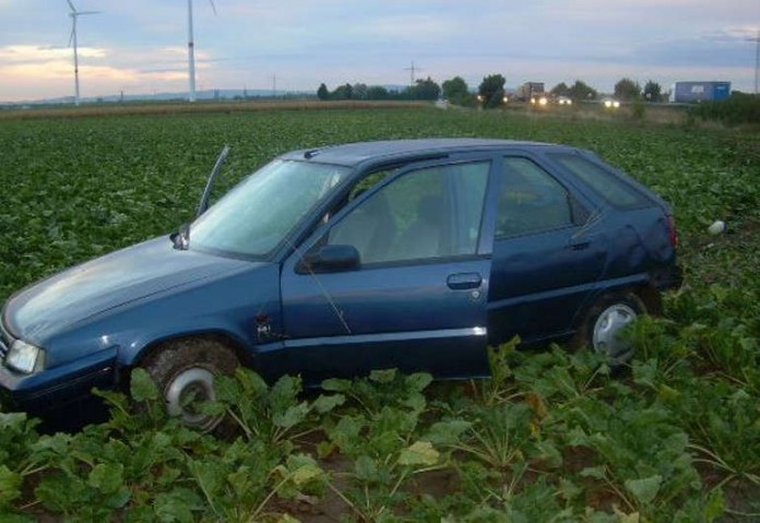 Das Auto wurde beschädigt