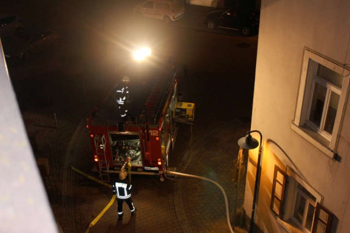 Die Feuerwehr übte im Bereich des Haus der Vereine