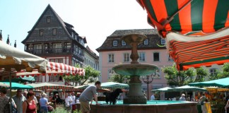 Der Wochenmarkt in Neustadt an der Weinstraße (Foto: Rolf Schädler)