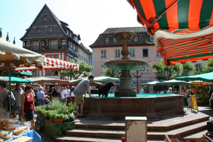 Der Wochenmarkt in Neustadt an der Weinstraße Der Wochenmarkt in Neustadt an der Weinstraße (Foto: Rolf Schädler)