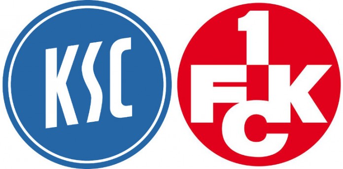 Die Fußballbegegnung KSC : 1. FCK findet statt. am 24.10.2015 um 13.00 Uhr Logo KSC / 1. FCK