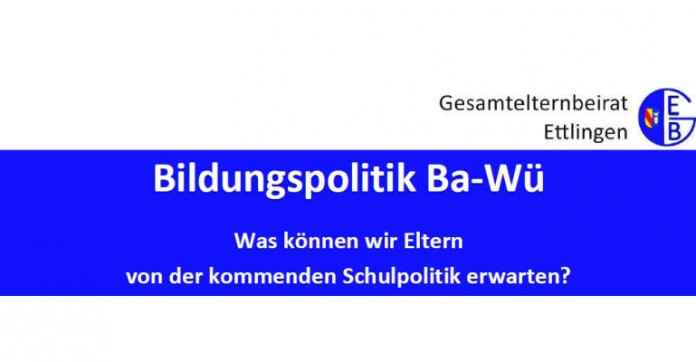 Das Thema lautet "Was können wir Eltern von der kommenden Schulpolitik erwarten?"