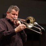 Bandleader Paul Schütz an der Posaune