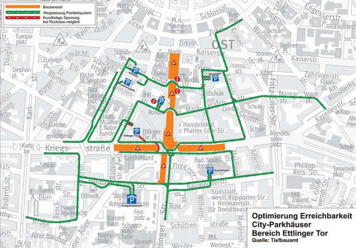 Optimierung der Erreichbarkeit der City-Parkhäuser