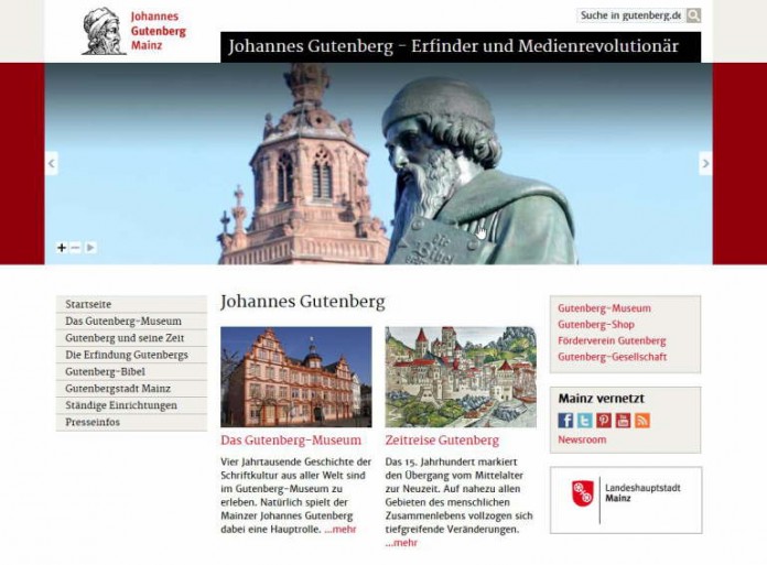 Neue Seite gutenberg.de